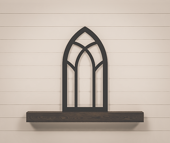 Arched Window Frame - Cathedral Window Arch - 36x19