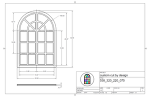 Arched Window Frame - Church Window Arch - Heirloom Collection - 32x22