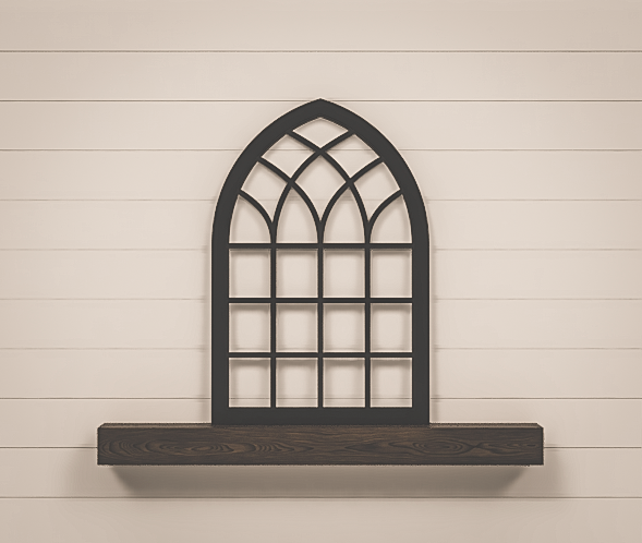 Arched Window Frame - Cathedral Window Arch -  Heirloom Collection - 36x24