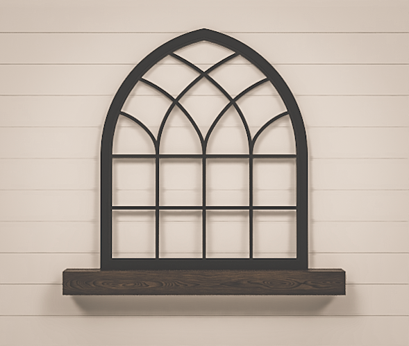 Arched Window Frame - Cathedral Window Arch - Heirloom Collection - LARGE 42x36