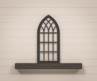 Arched Window Frame - Cathedral Window Arch - Heirloom Collection - 36x17