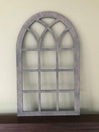 Arched Window Frame - Church Window Arch - 36x22 Classic Gray